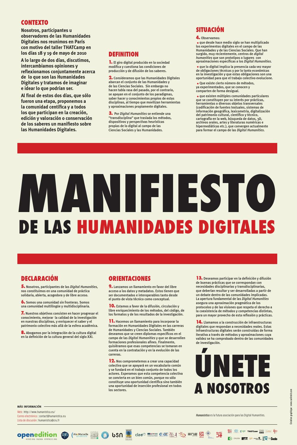 Manifiesto de las Humanidades Digitales